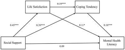 How Social Support Impact Teachers’ Mental Health Literacy: A Chain Mediation Model